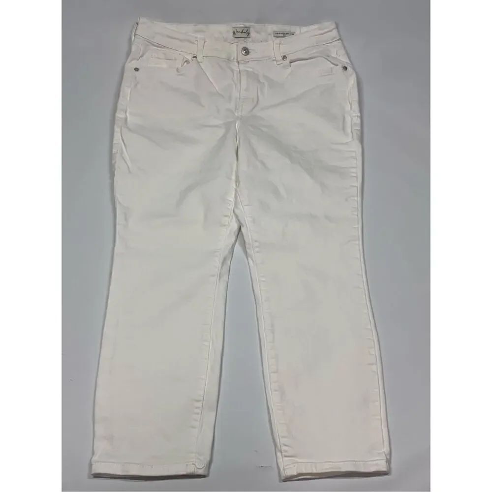 005 Wonderly mid rise, skinny crop size 12 R